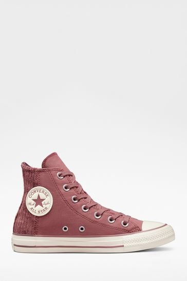 Converse Pink Cord High Top Trainers