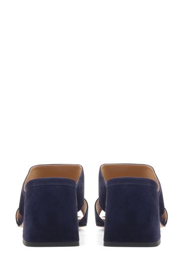 Navy blue sales suede mules