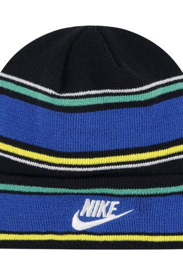 Nike top striped beanie