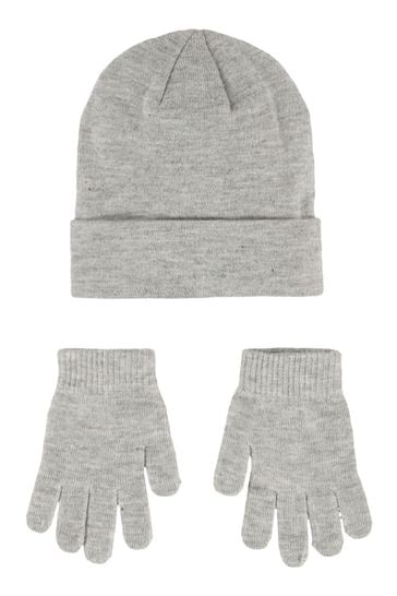 Buy Nike Grey Club Older Kids Knitted Beanie Hat and Gloves Set 8 15yrs from Next Denmark