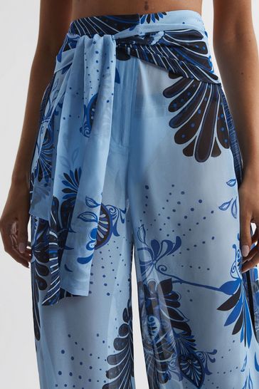Sheer wide 2024 leg trousers