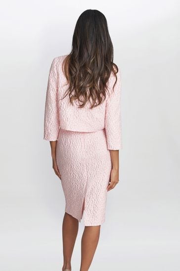 Buy Gina Bacconi Pink Kathy Jacquard Shift Dress And Bolero from