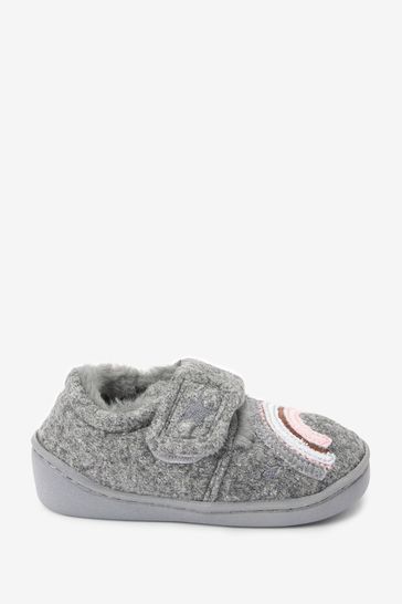 Grey Rainbow Next Cupsole Slippers