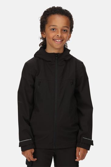 Black waterproof outlet jacket