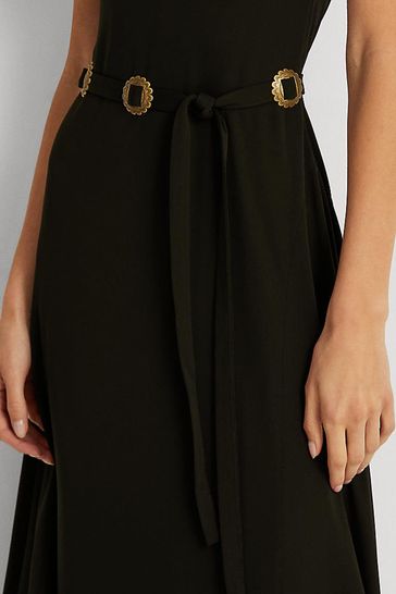 Buy Lauren Ralph Lauren Black Stretch Vabrizio Midi Dress from