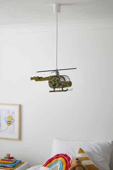 glow Green Helicopter Pendant Ceiling Light Lamp