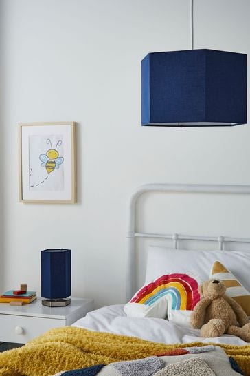 glow Blue Hexagon Table Lamp