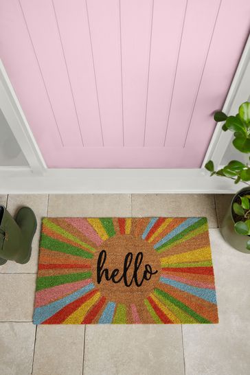 Multi Hello Brights Doormat