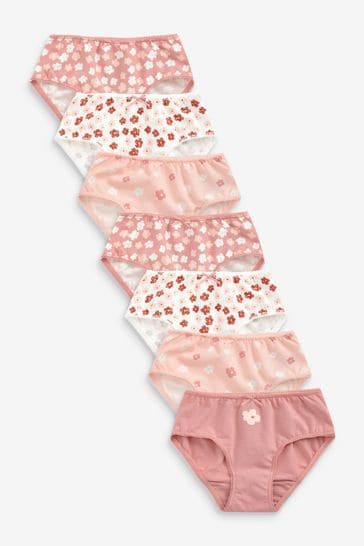 Pink Ditsy Floral 7 Pack Briefs (1.5-16yrs)