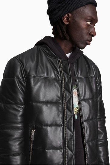 AllSaints Black Russel Puffer Jacket