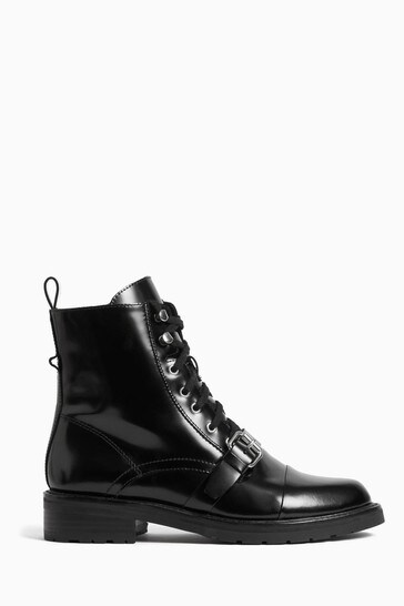 AllSaints Black Donita Boots