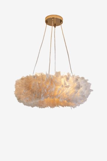 Buy White Lipsy Feather Chandelier Ceiling Light from the Next UK