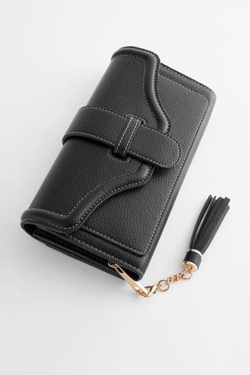 Buy Black Foldover Purse from Next USA