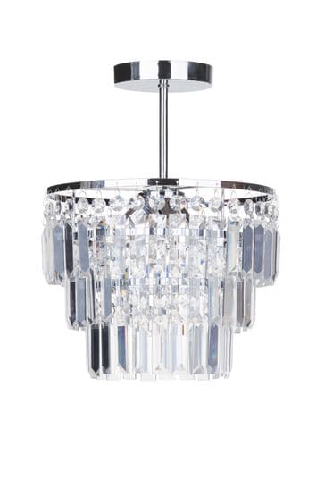 BHS Silver Belle Crystal Bar Bathroom Ceiling Light