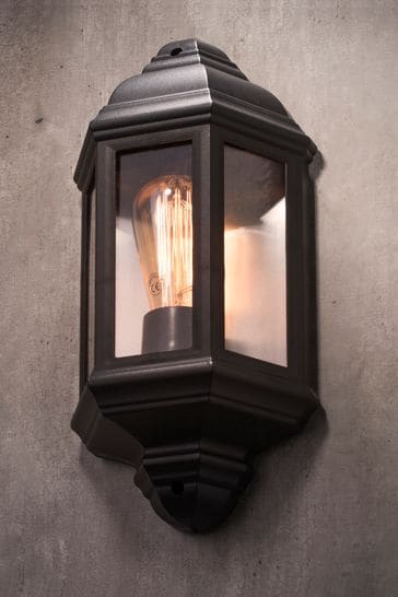 BHS Athena Black Wall Lantern Outdoor Light