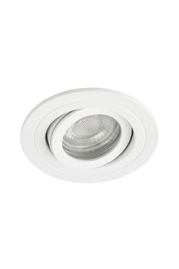 BHS White Cali Tiltable Indoor and Bathroom Ceiling Downlight