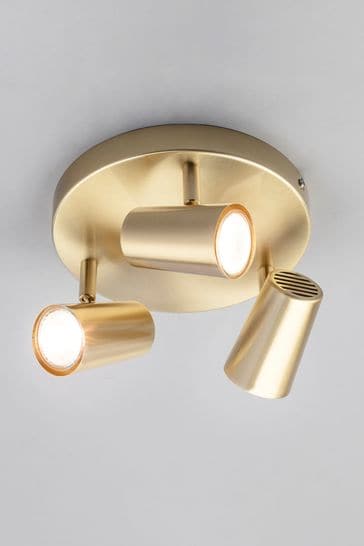 BHS Brass Harvey 3 Light Spotlight