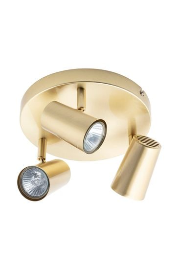 BHS Brass Harvey 3 Light Spotlight