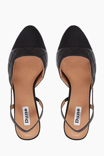 Dune black 2025 block heel shoes