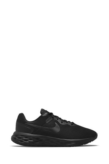 Nike Black Revolution 6 Running Trainers (Extra Wide)
