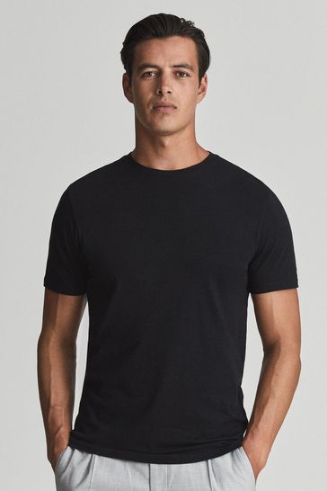 Buy Reiss Black Bless Crew Neck T Shirt from Next Luxembourg