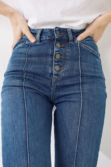 Button through sale jeans