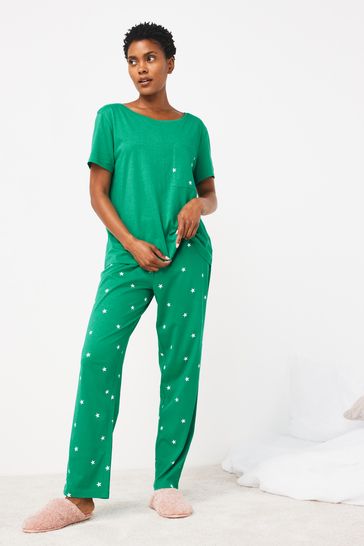 Green Star Cotton Short Sleeve Pyjamas