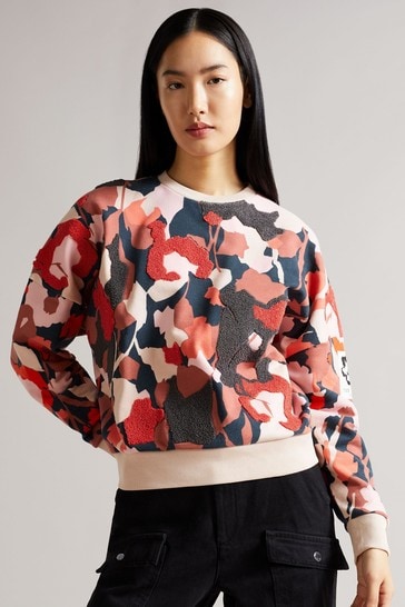 Ted Baker Pink Printed Sweat Top
