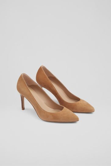 LK Bennett Floret Suede Pointed Toe Courts
