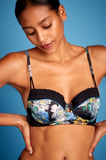 Buy B by Ted Baker Black Floral Padded Bra from Next Luxembourg