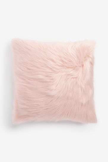 Dusky pink sales fluffy cushions