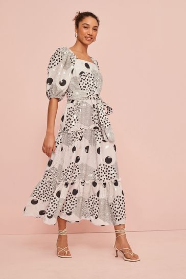 Next black and white dress new arrivals