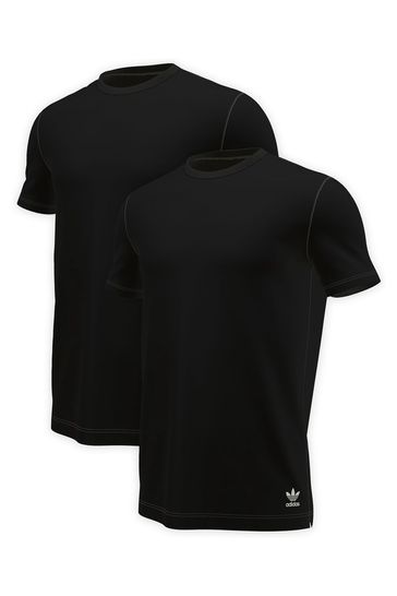 adidas Black Comfort Flex Cotton Black T-Shirt 2 Pack
