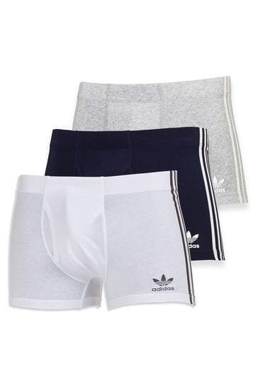 Buy adidas Cotton Flex 3 Stripe Boxers 3 Pack from Next USA