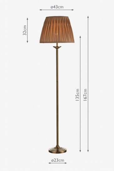 Dar Lighting Gold Hoxton Floor Lamp With Shade