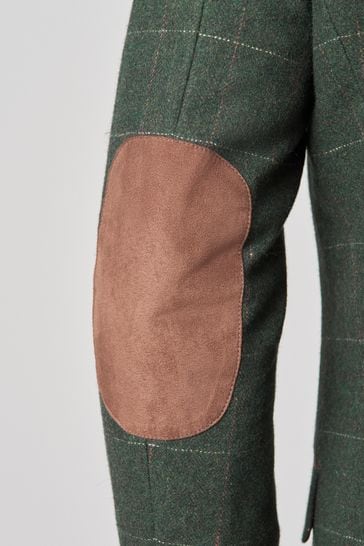 Iron-on Wool Elbow Patches -Light Brown Herringbone - Limited