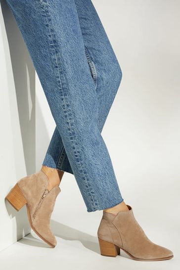 Buy Dune London Natural Wide Fit Parlor Cropped Western Ankle Boots from Next Netherlands