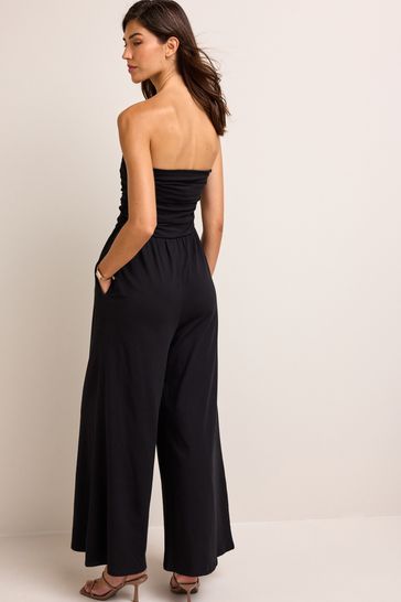 Buy Black Bandeau Jersey Jumpsuit from Next Luxembourg