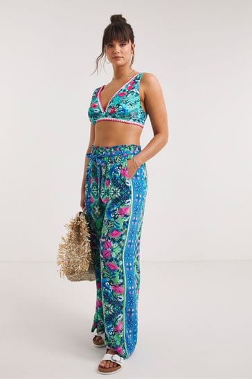 Printed online beach trousers