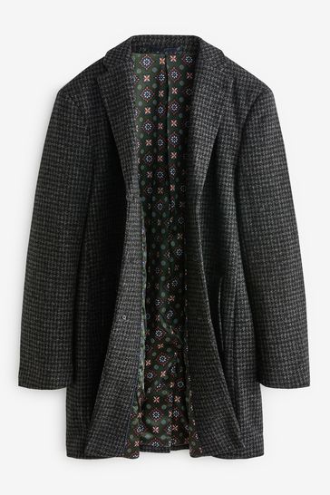 Charcoal epsom coat top