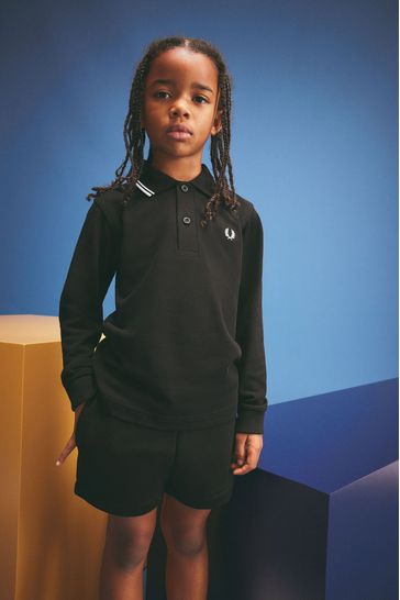 Fred Perry Kids Long Sleeve Twin Tipped Polo Shirt