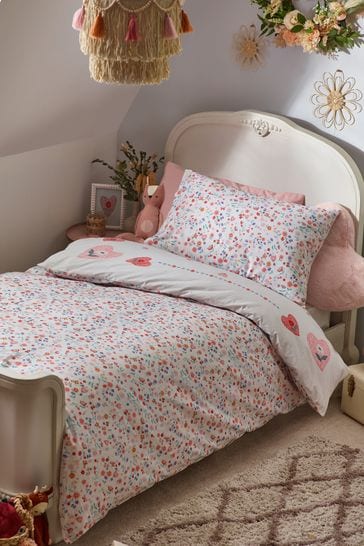 Floral cot 2025 bed duvet cover
