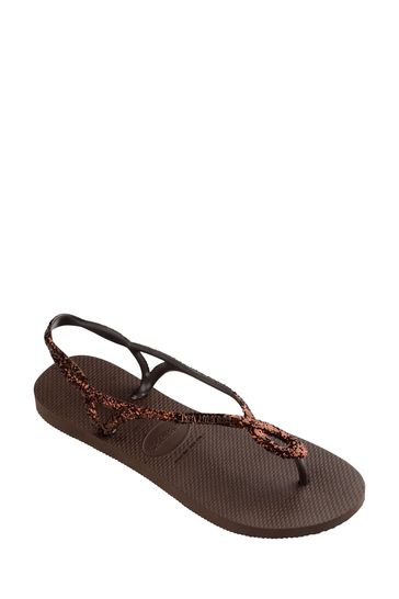 Havaianas luna sandals olive rose gold discount