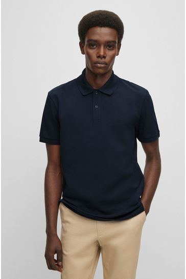Buy BOSS Dark Blue Pallas Pima Cotton Polo Shirt from Next Bahrain