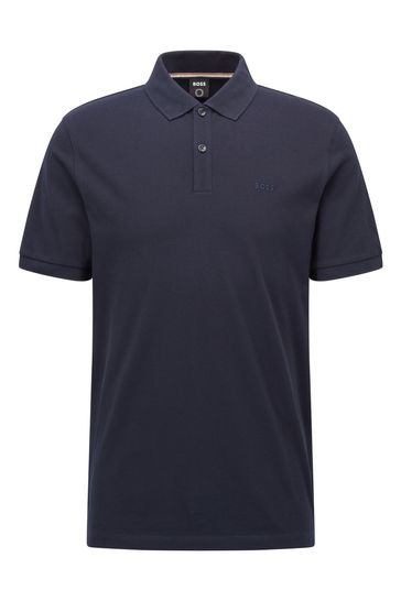 Buy BOSS Dark Blue Pallas Pima Cotton Polo Shirt from Next Bahrain