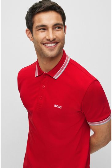 Buy BOSS Cotton Paddy Tipped Polo Shirt from Next Bahrain
