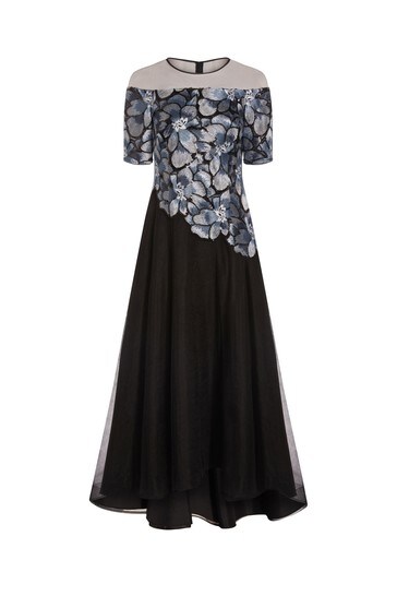 Buy Adrianna Papell Blue Embroidered Tulle Gown from Next Ireland