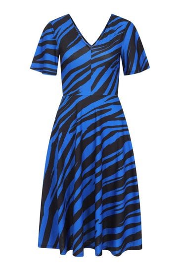 Blue black hot sale striped dress