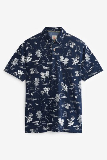 Hawaiian print deals polo