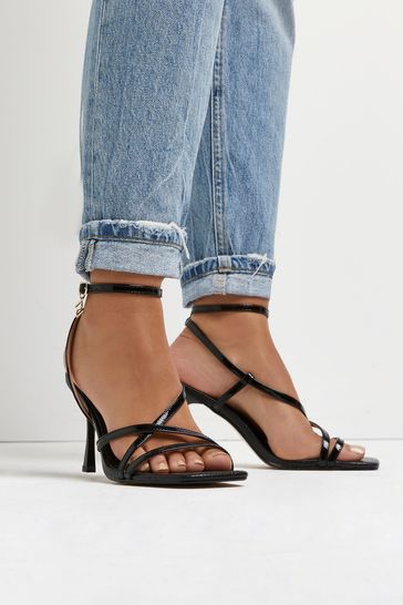 River Island Black Strappy Sandals